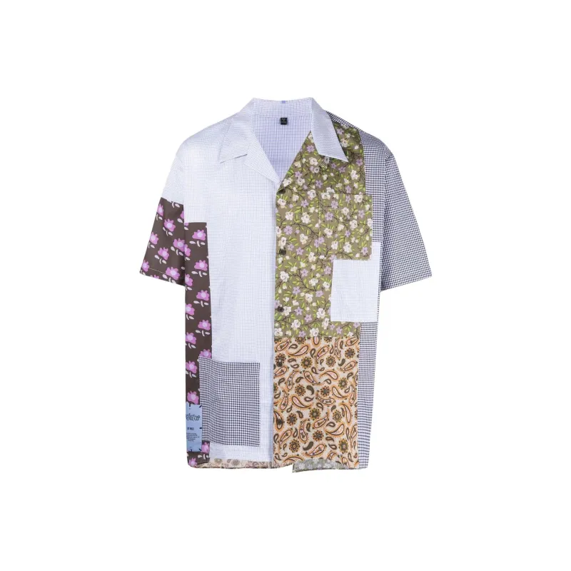 McQ Alexander McQueen Patchwork Patterned Shirt-0