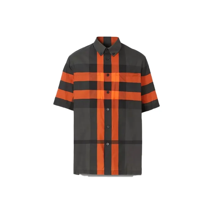 Burberry Shirts Men Orange-0