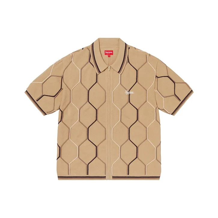 Supreme Hex Zip Up Polo-0