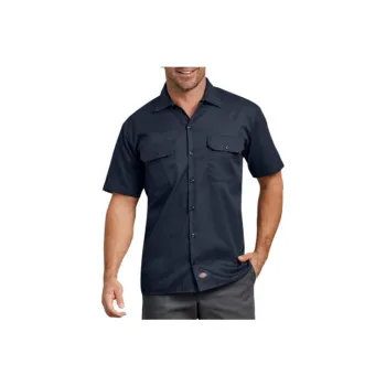 Dickies Flex Relaxed Fit Short Sleeve Work Shirt Men's Dark Marine Blue