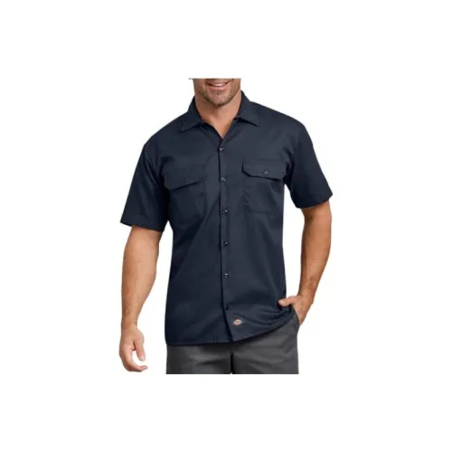 Dickies Flex Relaxed Fit Short Sleeve Work Shirt Men's Dark Marine Blue