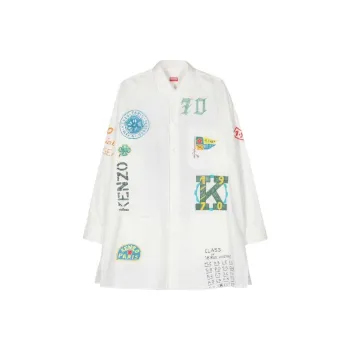 KENZO Graphic Printed Long Varsity Shirt