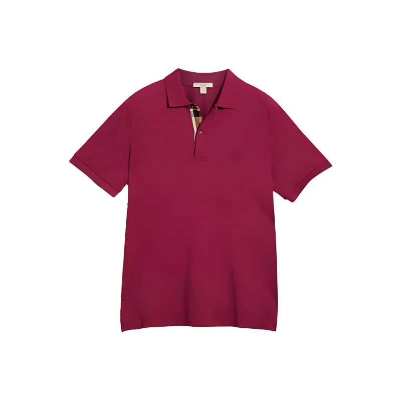 Burberry Polo Shirt Men's Burgundy-0