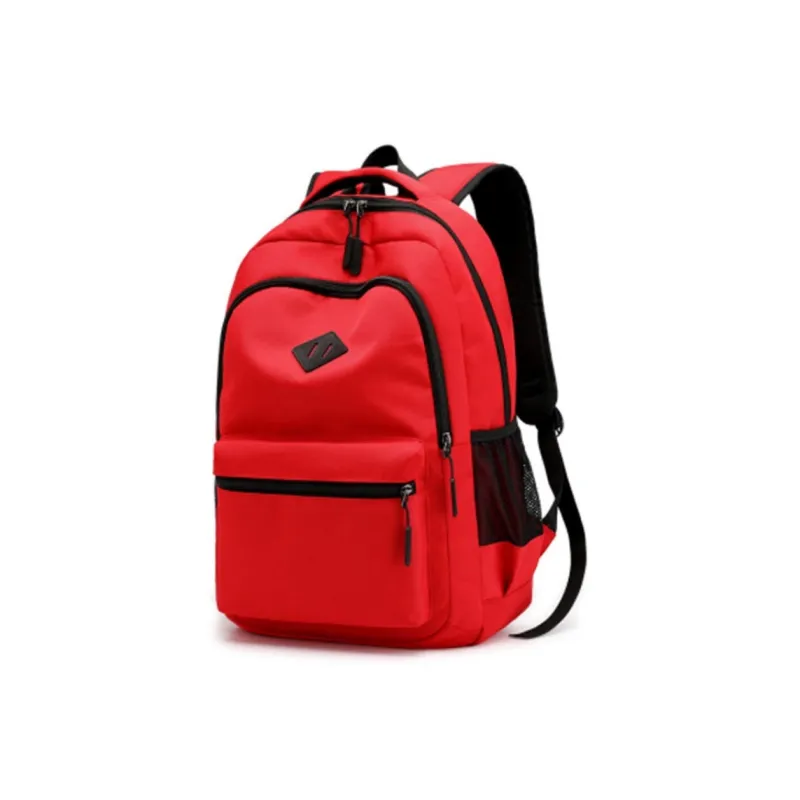 H YXIANG Oxford Backpack Regular Unisex Black/Dark Blue/Burgundy-3