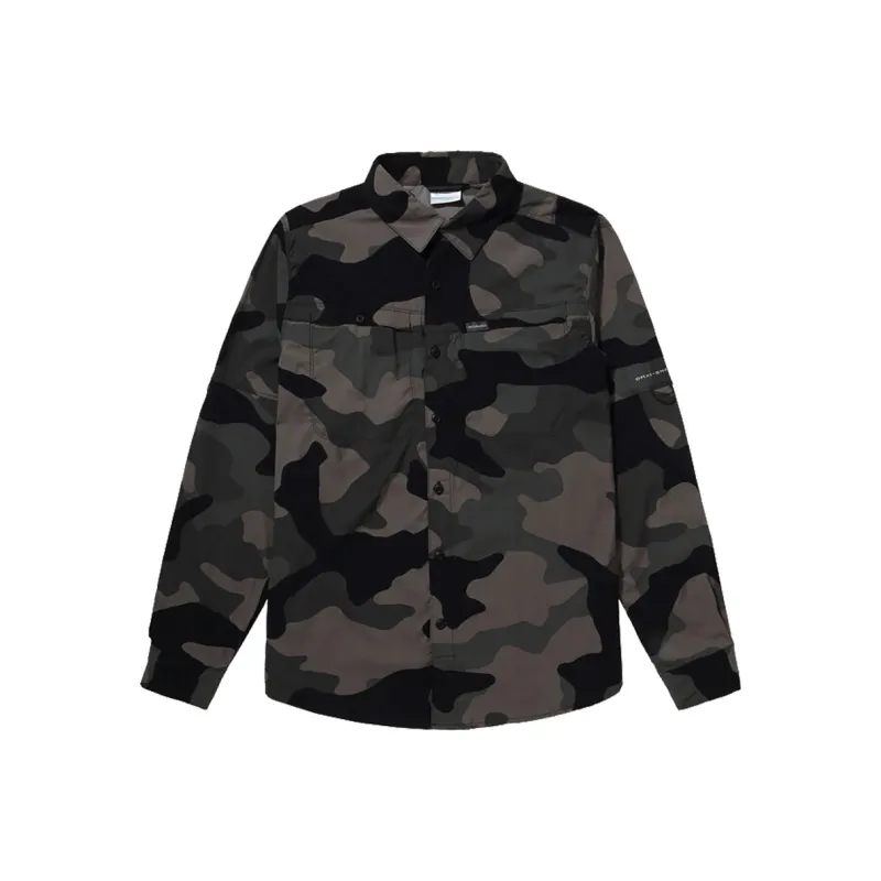 Columbia Shirt Men's Black Camouflage-0