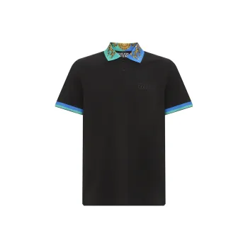 VERSACE JEANS COUTURE SS22 Polo Shirt Men's Black