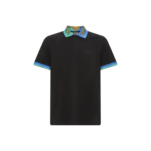 VERSACE JEANS COUTURE SS22 Polo Shirt Men's Black