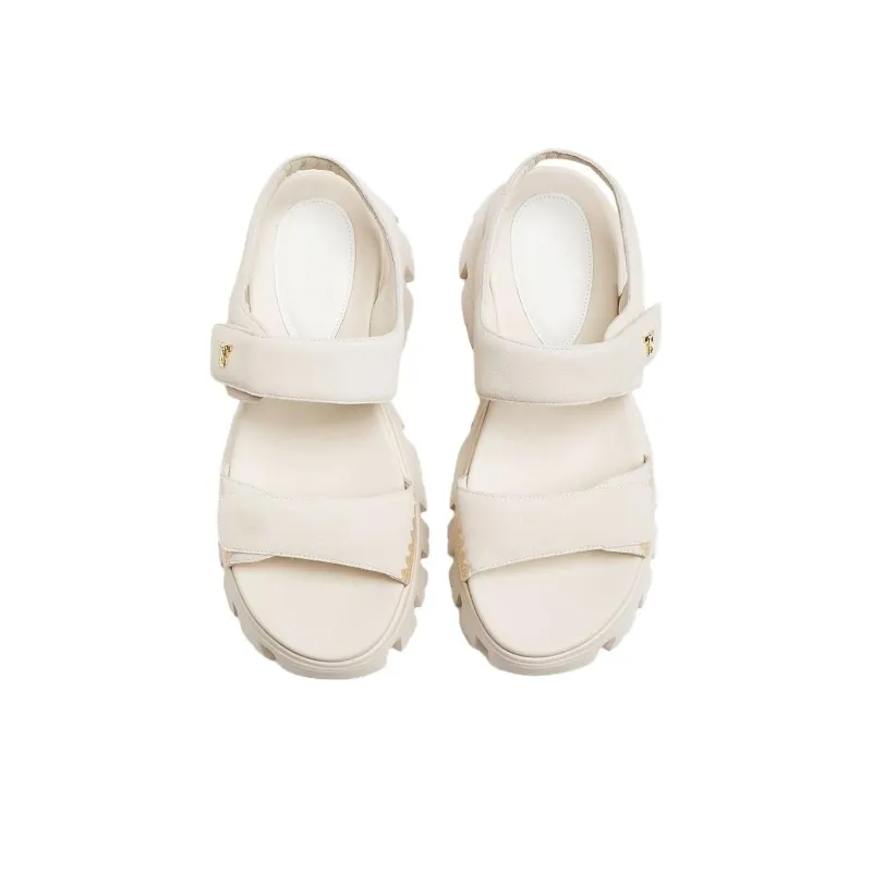 Staccato Almond Snow Skin One Strap Sandals 7cm Women's-3