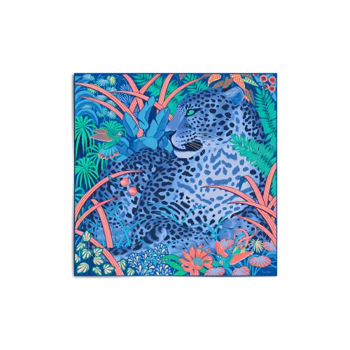 CARTIER Silk Scarves Women's Blue