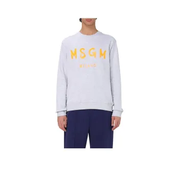 MSGM Logo Printed Crewneck Sweatshirt