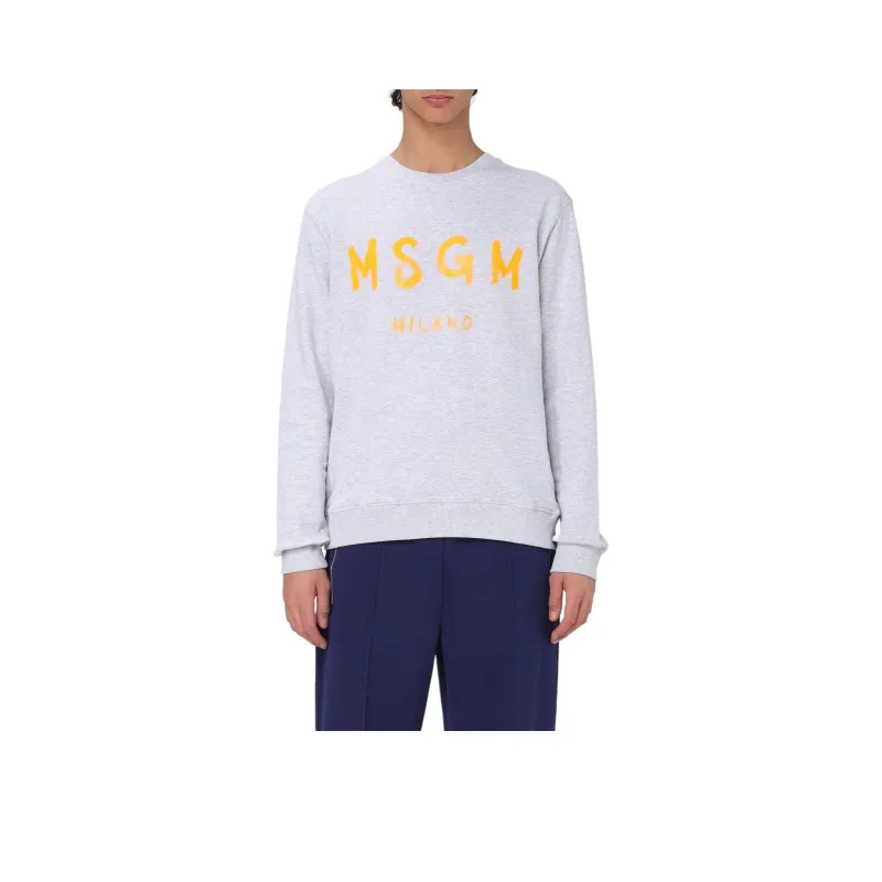 MSGM Logo Printed Crewneck Sweatshirt-0