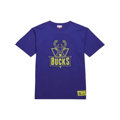 Mitchell & Ness x NBA Milwaukee Bucks Neon Nights Premium T Shirt Men's Purple