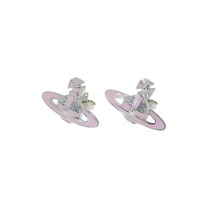 Vivienne Westwood Brass Enamel Earrings Women's Pink-1