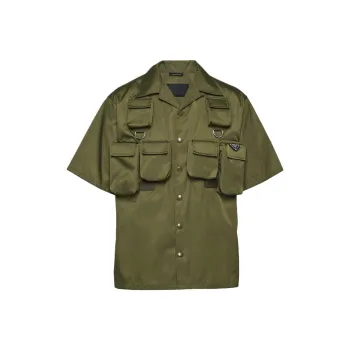 PRADA SS24 Shirt Men's Dark Olive Green