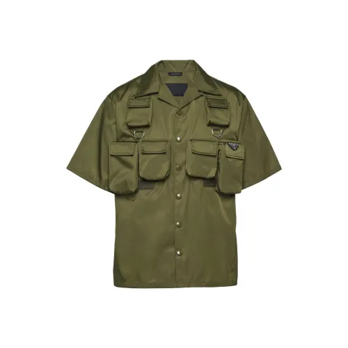 PRADA SS24 Shirt Men's Dark Olive Green
