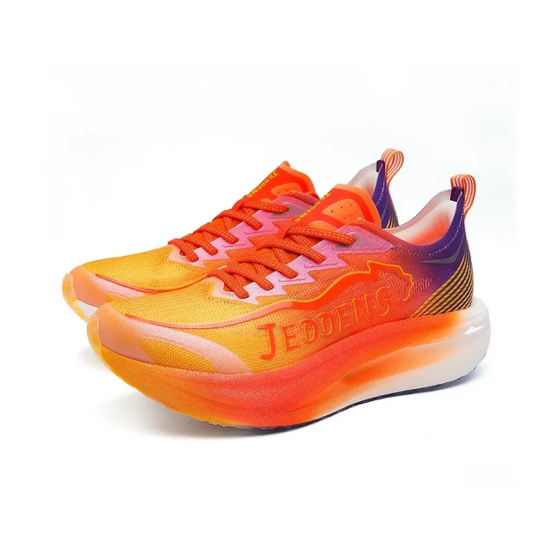 Kuding Running Shoes Unisex Low Top Sky Blue/Crimson Glow-12