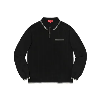 Supreme Stripe Rib L/S Knit Polo
