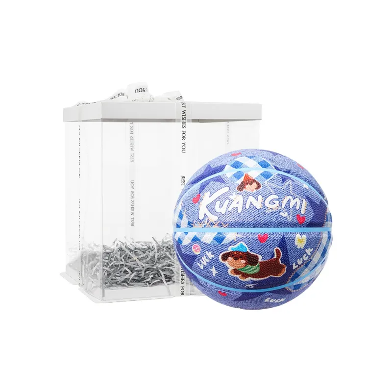 Kuangmi PU Basketball Blue Size 4 And Size 5 Ball Street Training Kids'-41