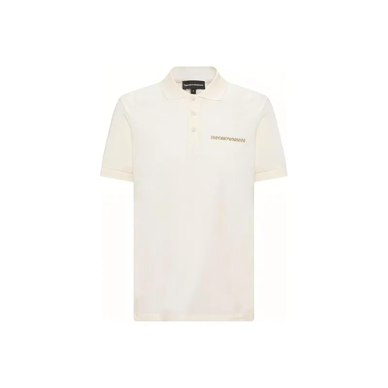 EMPORIO ARMANI Polo Shirts Men Ecru-0