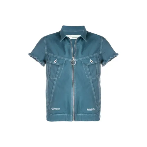 OFF WHITE Zip Up Denim Vest