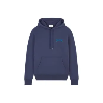 Maison Kitsune Oars Logo Embroidered Drawstring Hoodie