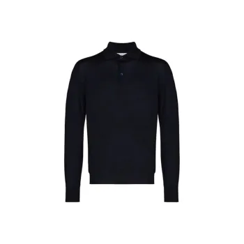 Brunello Cucinelli Long Sleeved Knitted Polo Shirt