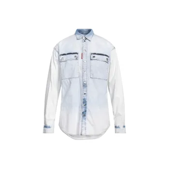 DSQUARED 2 Fashion Western Shirt Shirt Men's Blue