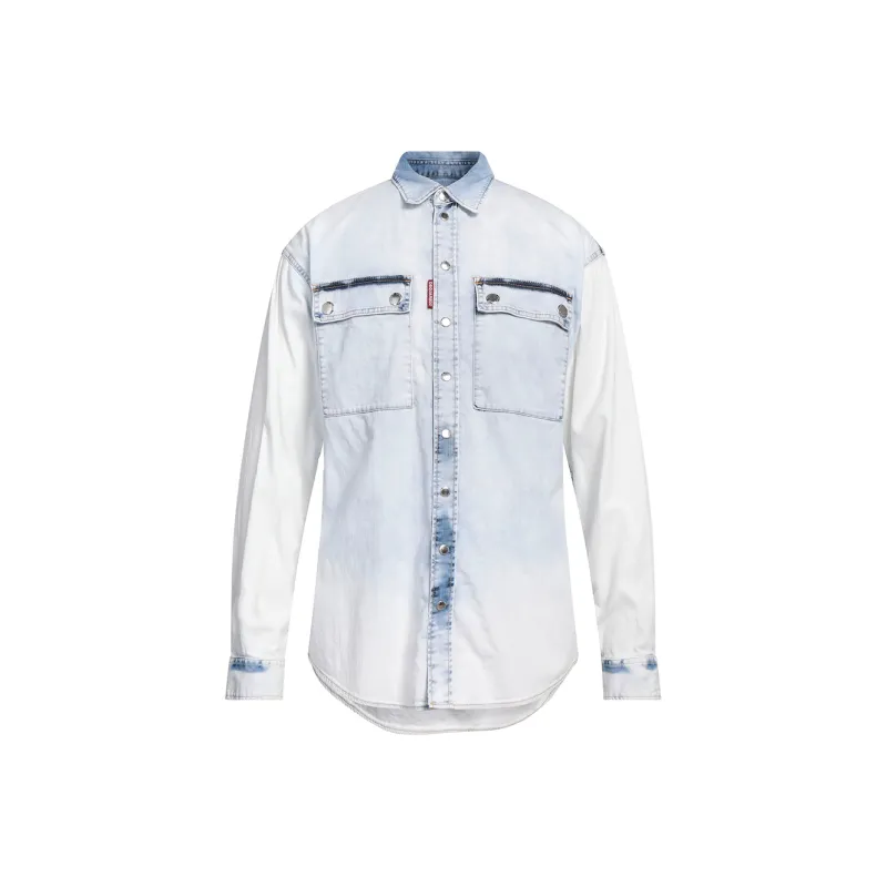 DSQUARED 2 Fashion Western Shirt Shirt Men's Blue-0