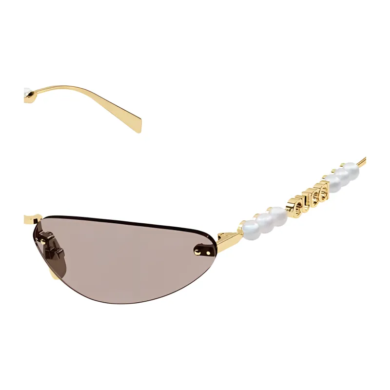 GUCCI Metal Cat Eye Sunglasses Women's Gold-1