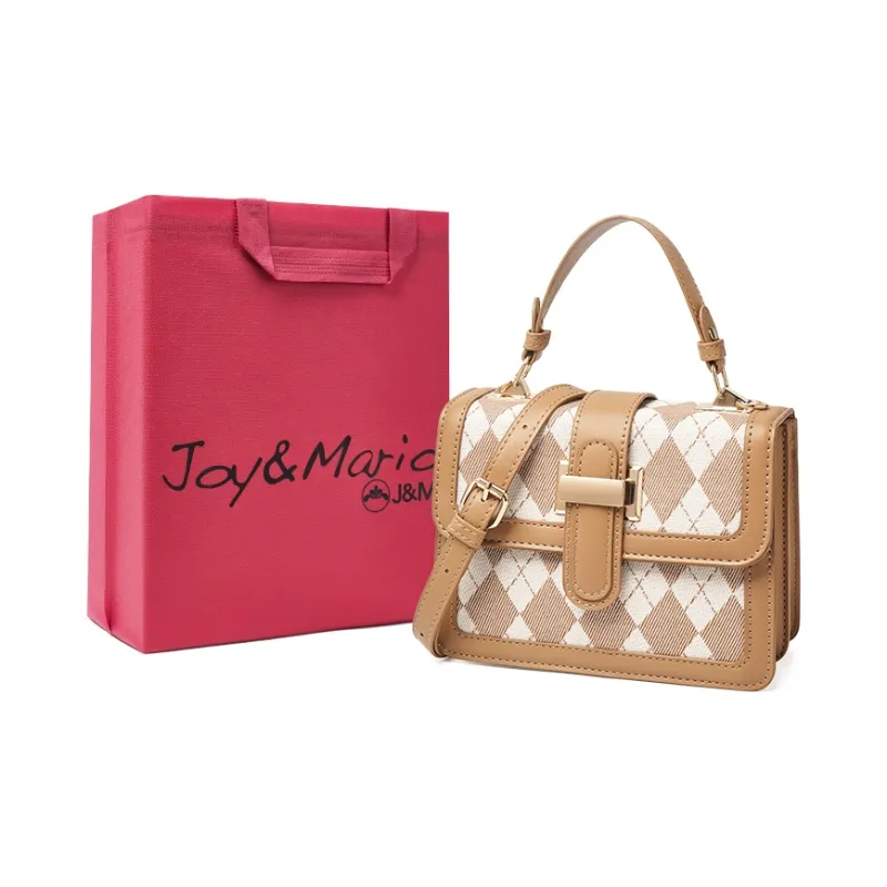 Joy&Mario Good Looking Refined Texture Casual Niche Essentials For Commuting Regular Women's Black/Apricot-4