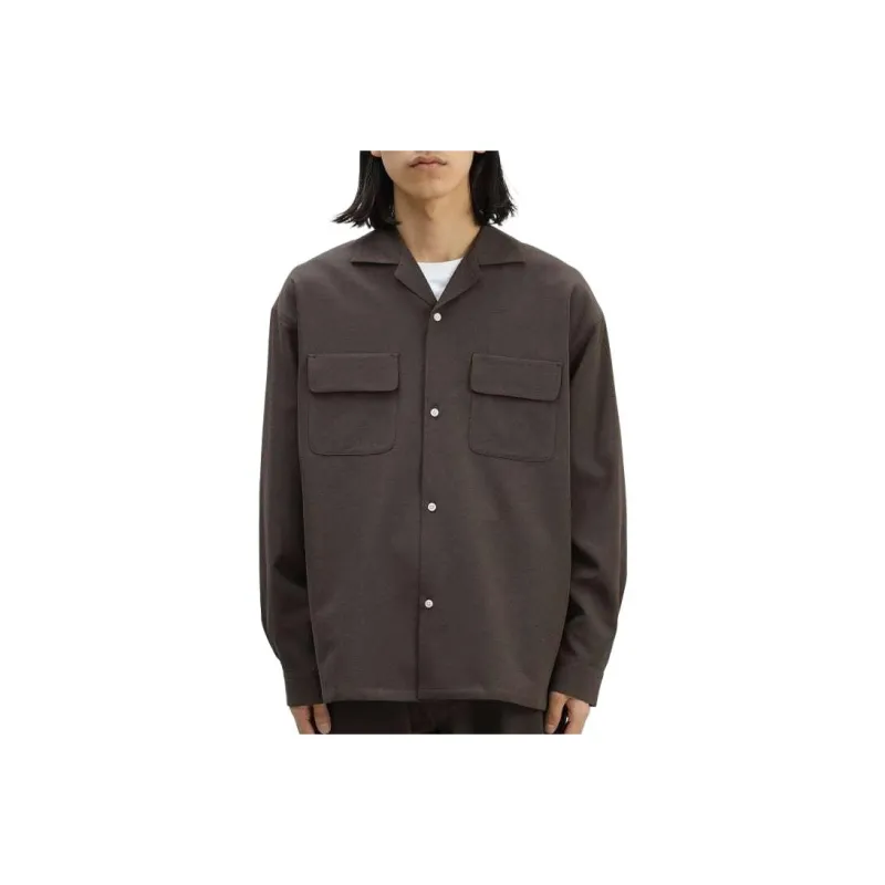 Beams Shirts Men Dark Brown-0