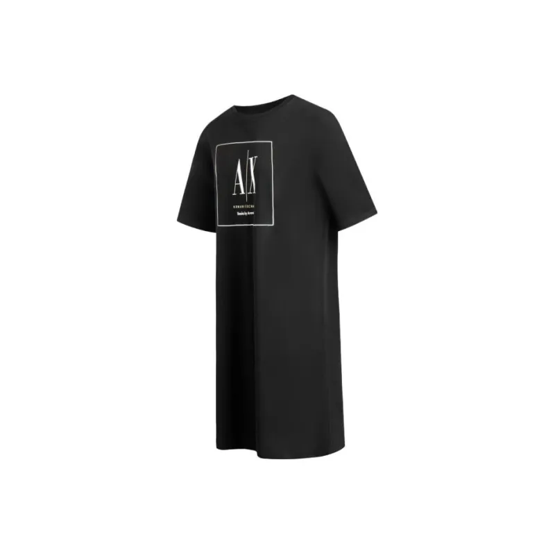 ARMANI EXCHANGE Short Sleeved Dresses Women's Black-4