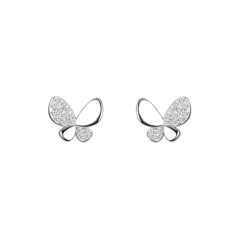 UX S925 Silver Stud Earrings Women's-0