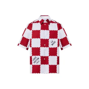LOUIS VUITTON Shirt Men's Red White