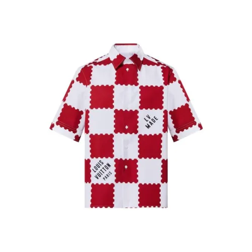 LOUIS VUITTON Shirt Men's Red White