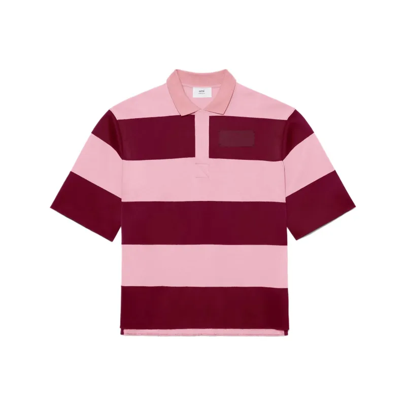 AMIPARIS Horizontal-stripe Polo Shirt-0