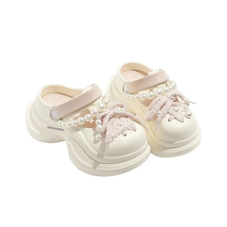 RUN MANNER Clogs Women's Beige Pink-3