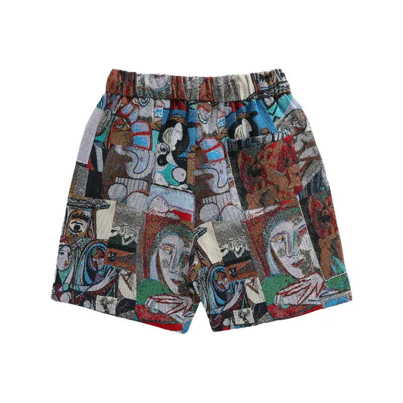 CLOR Casual Shorts Unisex Roman Brown-1