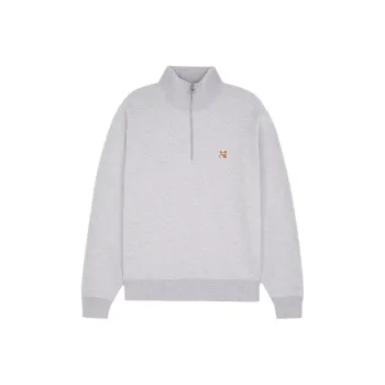 Maison Kitsune Fox Head Patch Half Zip Sweatshirt
