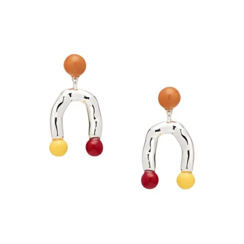 Oups! Encounter Memphis Collection 925 Sterling Silver Hoop Earrings, Box Women's