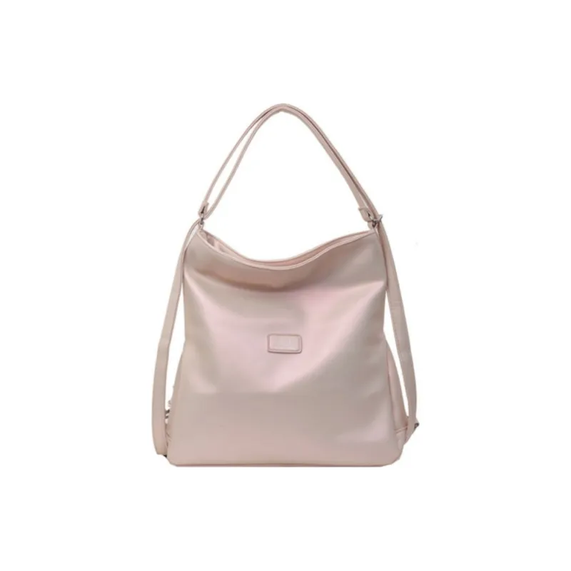 FCTOSSR PU Double Shoulder Backpack Regular Women's Black White Silver Pink-5