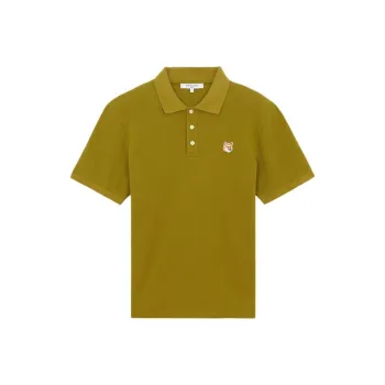 Maison Kitsune Polo Shirts Men Brown Green