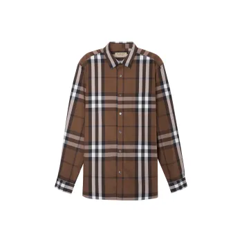 Burberry Check Stretch Cotton Poplin Shirt