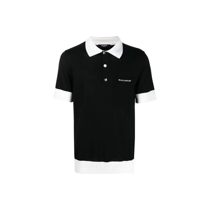 BALMAIN Polo Shirts Men Black-0