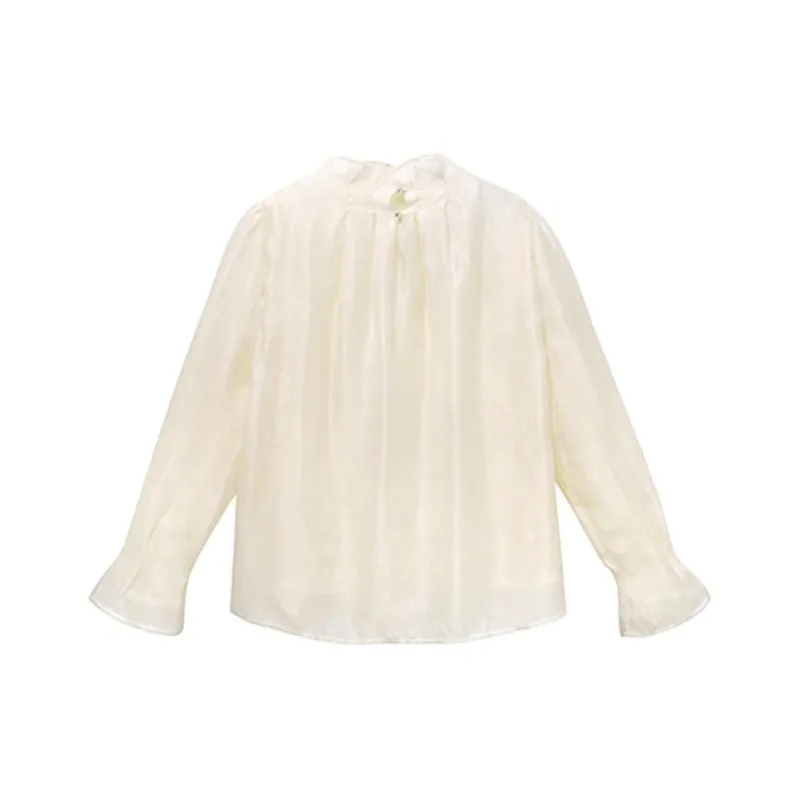 KAISER Chiffon Shirt Women's Apricot-1