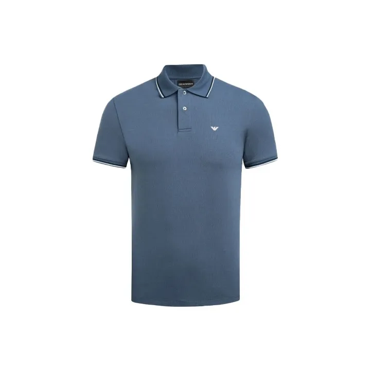 EMPORIO ARMANI Slim fit Stretch Piqué Polo Shirt With Micro Eagle-0