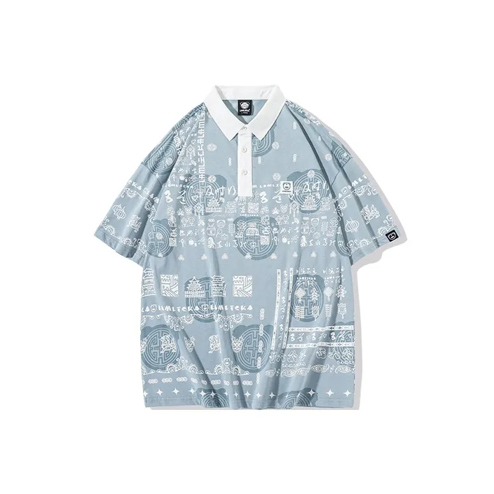 LAMLICKA Polo Shirts Unisex Blue-0
