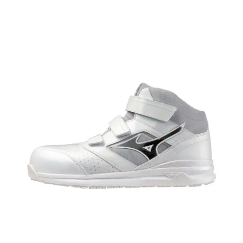 Mizuno Almighty LSII 21M Mid Top Casual Shoes Unisex Holographic White Metallic Silver