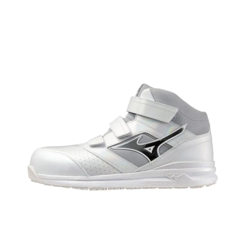 Mizuno Almighty LSII 21M Mid Top Casual Shoes Unisex Holographic White Metallic Silver-0