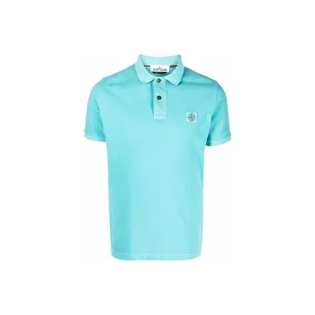 STONE ISLAND Polo Shirts Men Light Blue